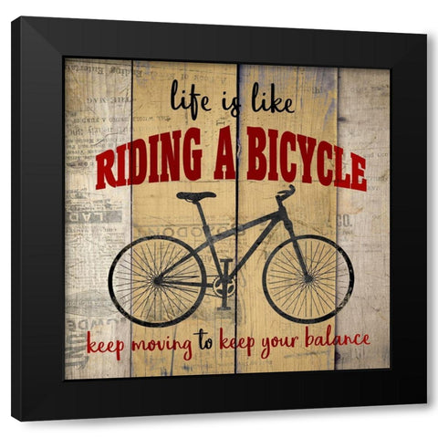 Life is Like Black Modern Wood Framed Art Print with Double Matting by Kimberly, Allen