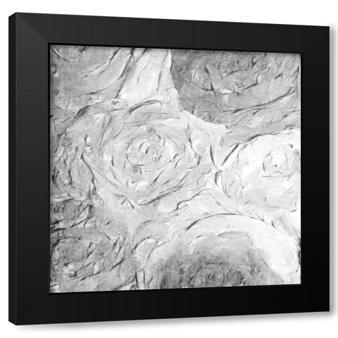Paper Roses Grey 2 Black Modern Wood Framed Art Print by Kimberly, Allen