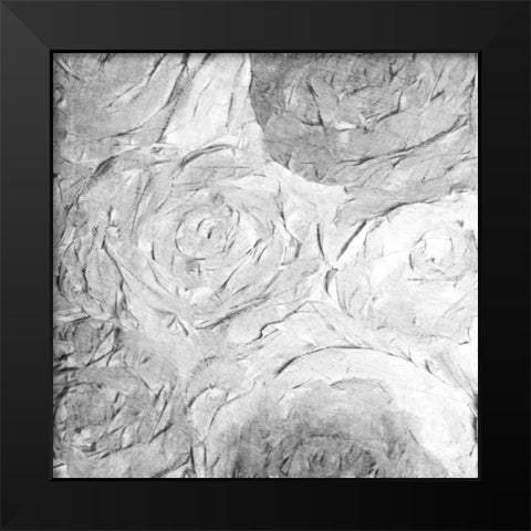 Paper Roses Grey 2 Black Modern Wood Framed Art Print by Kimberly, Allen