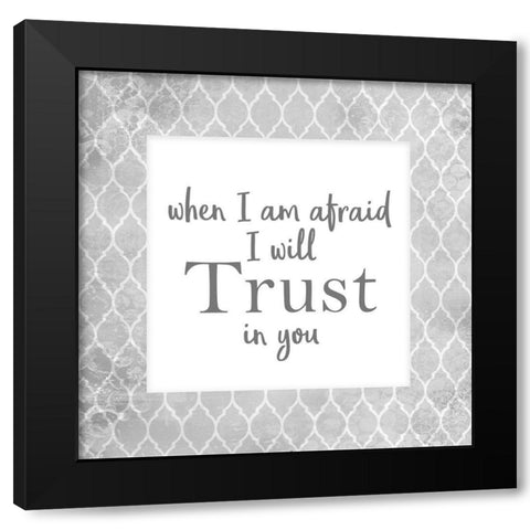 Trust Black Modern Wood Framed Art Print by Kimberly, Allen