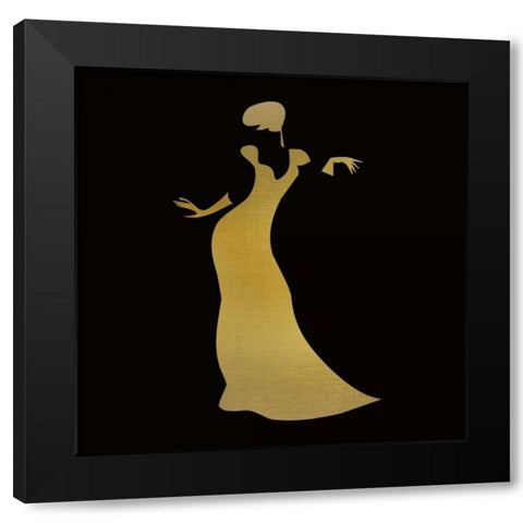 Fashion Silhouette 3 Black Modern Wood Framed Art Print with Double Matting by Allen, Kimberly