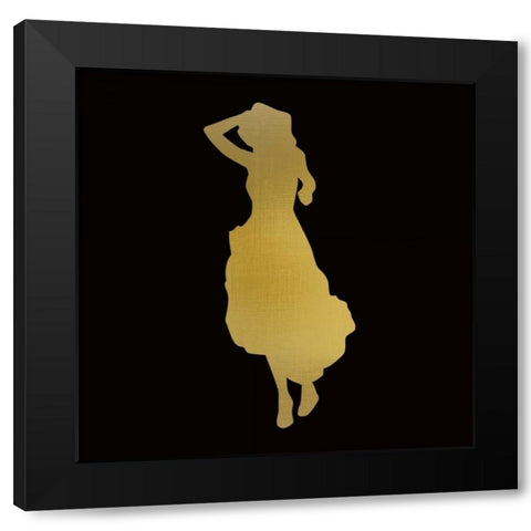 Fashion Silhouette 4 Black Modern Wood Framed Art Print with Double Matting by Allen, Kimberly
