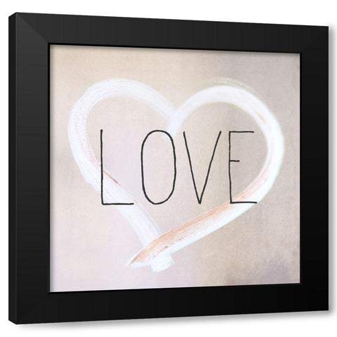 Violet Love Black Modern Wood Framed Art Print by Kimberly, Allen
