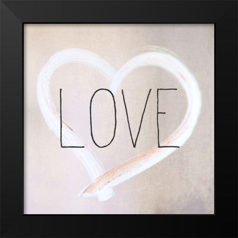 Violet Love Black Modern Wood Framed Art Print by Kimberly, Allen