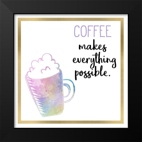 Just Coffee 8 Black Modern Wood Framed Art Print by Kimberly, Allen