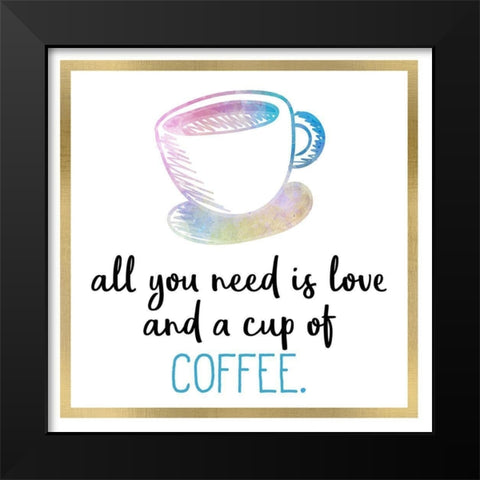 Just Coffee 9 Black Modern Wood Framed Art Print by Kimberly, Allen