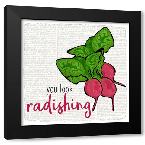 Just Veggie 2 Black Modern Wood Framed Art Print with Double Matting by Kimberly, Allen