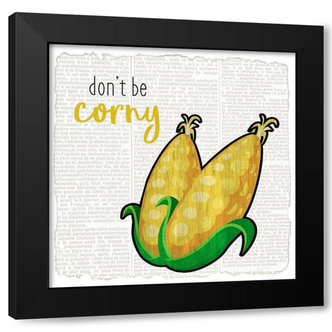 Just Veggie 3 Black Modern Wood Framed Art Print by Kimberly, Allen