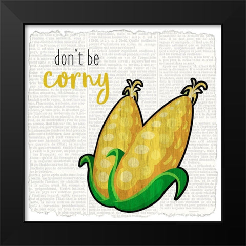 Just Veggie 3 Black Modern Wood Framed Art Print by Kimberly, Allen