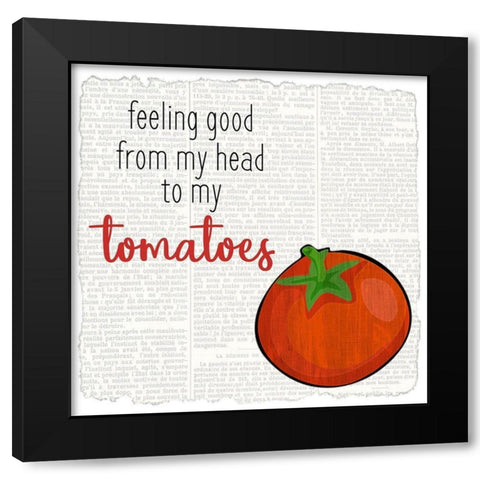 Just Veggie 4 Black Modern Wood Framed Art Print by Kimberly, Allen