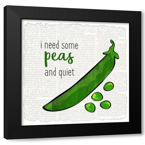Just Veggie 5 Black Modern Wood Framed Art Print by Kimberly, Allen