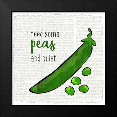 Just Veggie 5 Black Modern Wood Framed Art Print by Kimberly, Allen