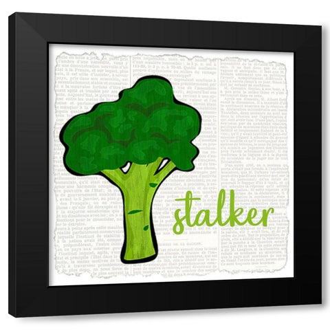 Just Veggie 6 Black Modern Wood Framed Art Print with Double Matting by Kimberly, Allen