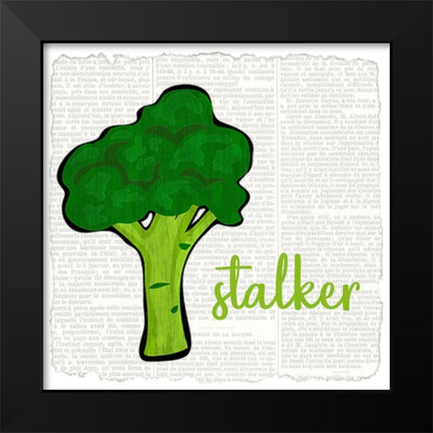 Just Veggie 6 Black Modern Wood Framed Art Print by Kimberly, Allen