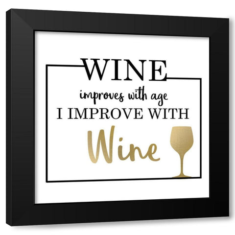 Just Wine 1 Black Modern Wood Framed Art Print with Double Matting by Kimberly, Allen
