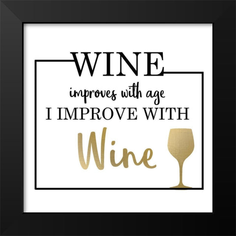 Just Wine 1 Black Modern Wood Framed Art Print by Kimberly, Allen