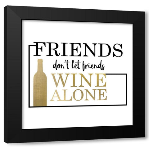 Just Wine 2 Black Modern Wood Framed Art Print with Double Matting by Kimberly, Allen