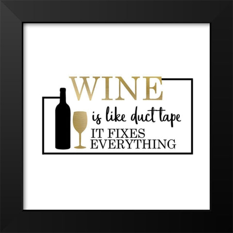 Just Wine 4 Black Modern Wood Framed Art Print by Kimberly, Allen