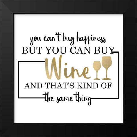 Just Wine 6 Black Modern Wood Framed Art Print by Kimberly, Allen