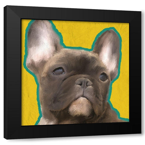 French Bulldog 2 Black Modern Wood Framed Art Print by Kimberly, Allen
