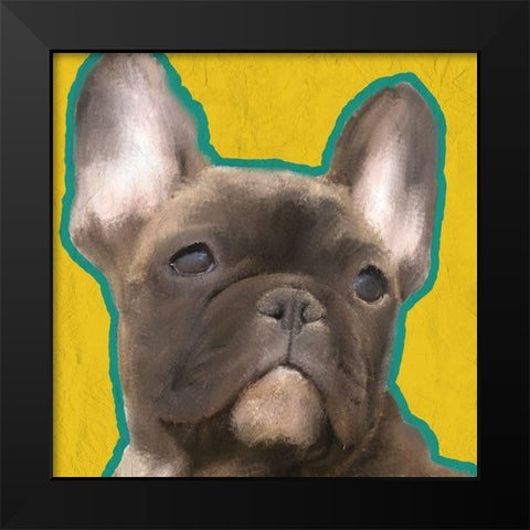 French Bulldog 2 Black Modern Wood Framed Art Print by Kimberly, Allen
