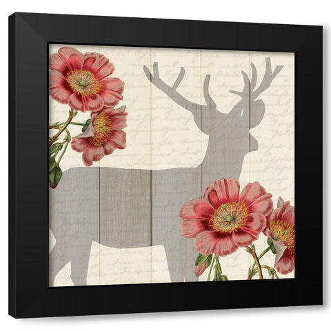 Wild Silhouette 1 Black Modern Wood Framed Art Print with Double Matting by Kimberly, Allen