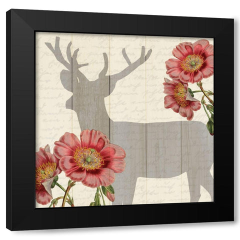 Wild Silhouette 3 Black Modern Wood Framed Art Print by Kimberly, Allen