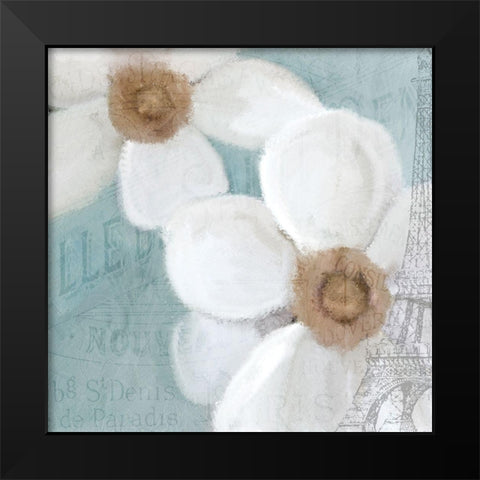 French Floral 2 Black Modern Wood Framed Art Print by Kimberly, Allen