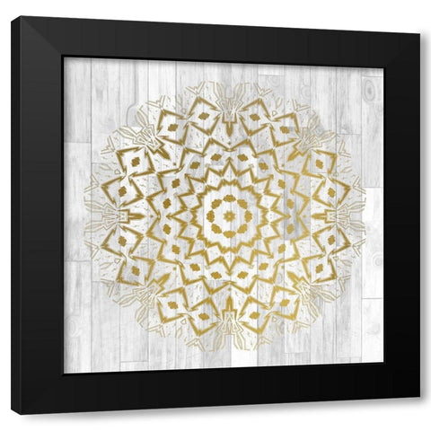 Wood Tile 1 Black Modern Wood Framed Art Print by Kimberly, Allen