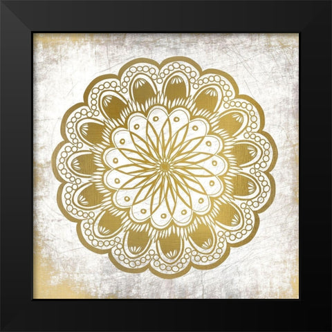 Gold Mandala 1 Black Modern Wood Framed Art Print by Kimberly, Allen