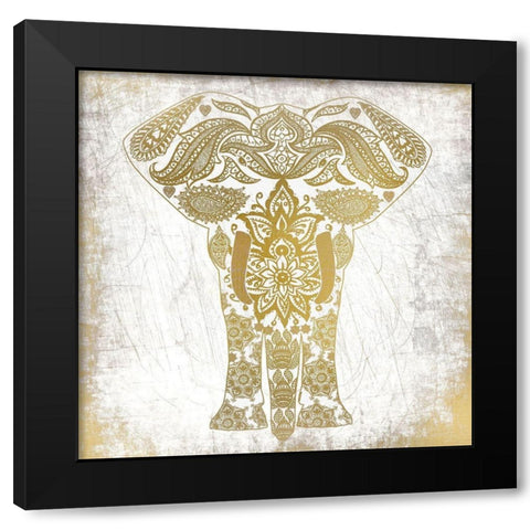 Gold Mandala 2 Black Modern Wood Framed Art Print with Double Matting by Kimberly, Allen