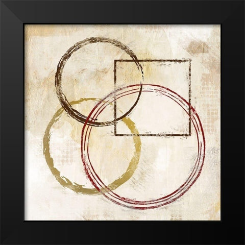 Circles and Squares 2 Black Modern Wood Framed Art Print by Allen, Kimberly