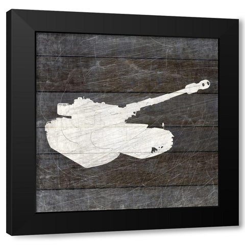 Military Vehicle 1 Black Modern Wood Framed Art Print by Kimberly, Allen