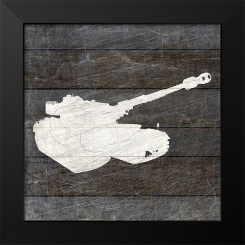 Military Vehicle 1 Black Modern Wood Framed Art Print by Kimberly, Allen
