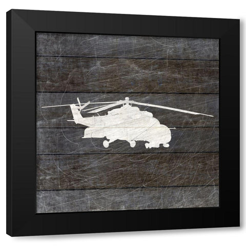 Military Vehicle 2 Black Modern Wood Framed Art Print by Kimberly, Allen