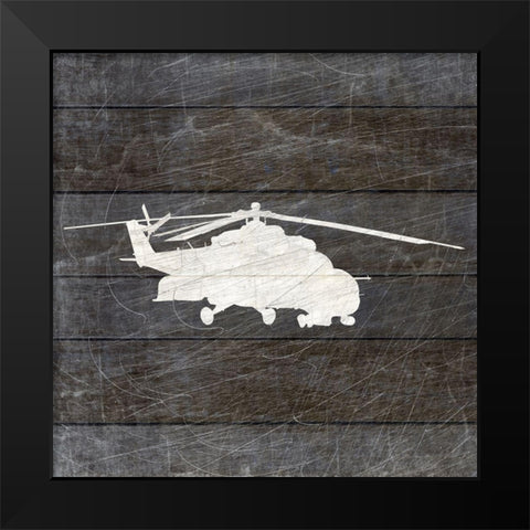 Military Vehicle 2 Black Modern Wood Framed Art Print by Kimberly, Allen