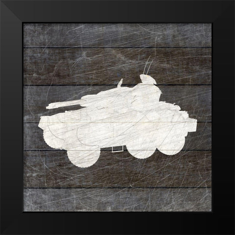 Military Vehicle 4 Black Modern Wood Framed Art Print by Kimberly, Allen
