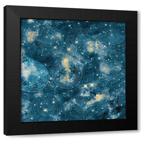 Celestial 2 Black Modern Wood Framed Art Print by Kimberly, Allen