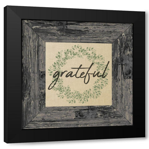 Grateful Frame Black Modern Wood Framed Art Print with Double Matting by Kimberly, Allen