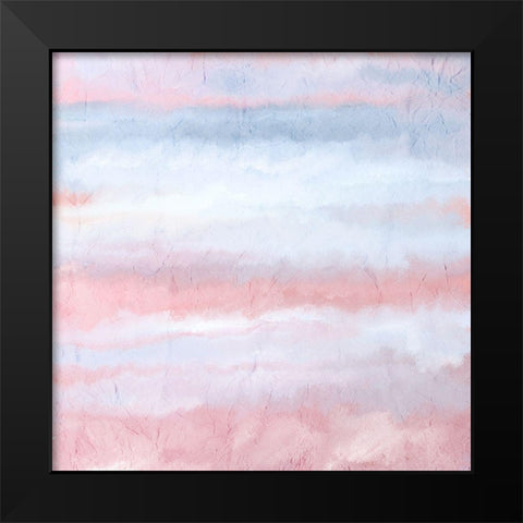 Blush Layers Black Modern Wood Framed Art Print by Kimberly, Allen