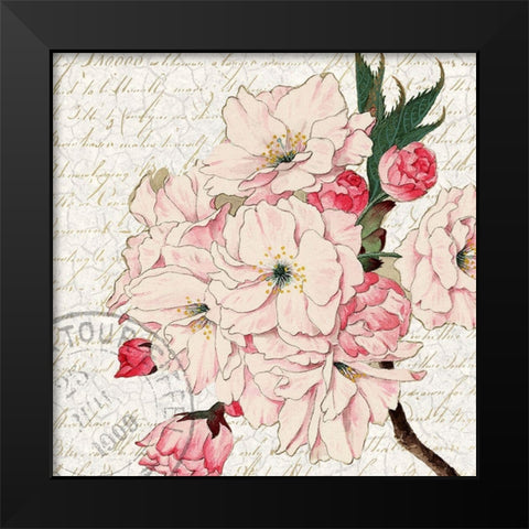Cherry Blossom 2 Black Modern Wood Framed Art Print by Kimberly, Allen