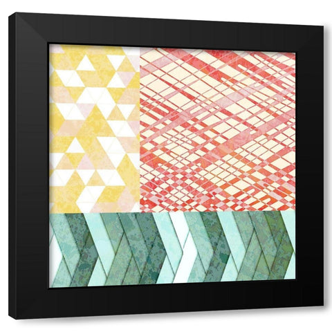 Geo Watercolor 2 Black Modern Wood Framed Art Print by Kimberly, Allen