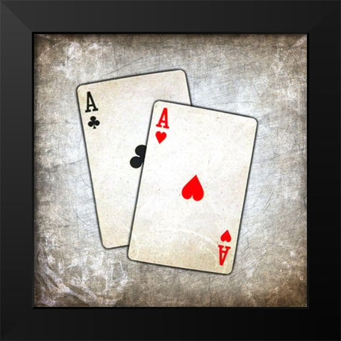 Aces 1 Black Modern Wood Framed Art Print by Kimberly, Allen