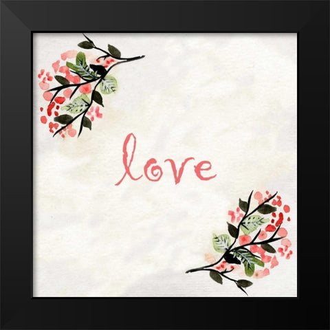 Love Black Modern Wood Framed Art Print by Allen, Kimberly