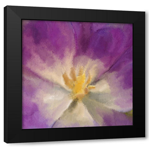 Purple Bloom Black Modern Wood Framed Art Print with Double Matting by Kimberly, Allen