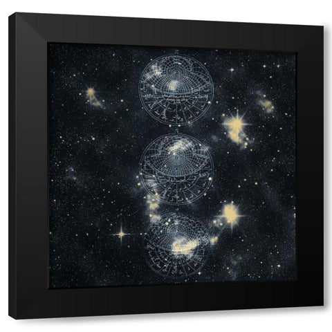 Starfield 1 Black Modern Wood Framed Art Print by Kimberly, Allen
