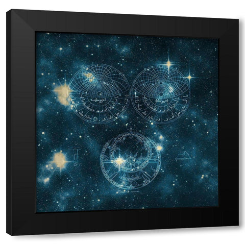 Starfield 2 Black Modern Wood Framed Art Print by Kimberly, Allen