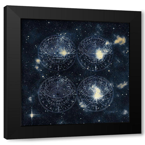 Starfield 3 Black Modern Wood Framed Art Print by Kimberly, Allen