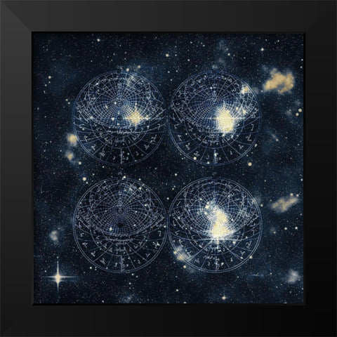 Starfield 3 Black Modern Wood Framed Art Print by Kimberly, Allen
