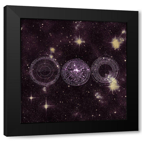Starfield 5 Black Modern Wood Framed Art Print by Kimberly, Allen